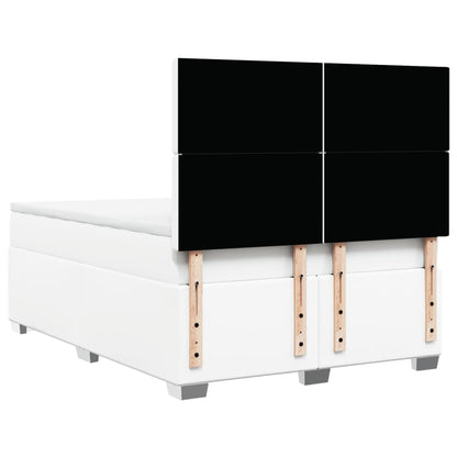 Giroletto a Molle con Materasso Bianco 140x200 cm in Similpelle - homemem39