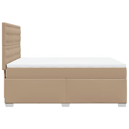 Giroletto a Molle con Materasso Cappuccino 160x200cm Similpelle | homemem39