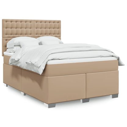 Giroletto a Molle con Materasso Cappuccino 160x200cm Similpelle | homemem39