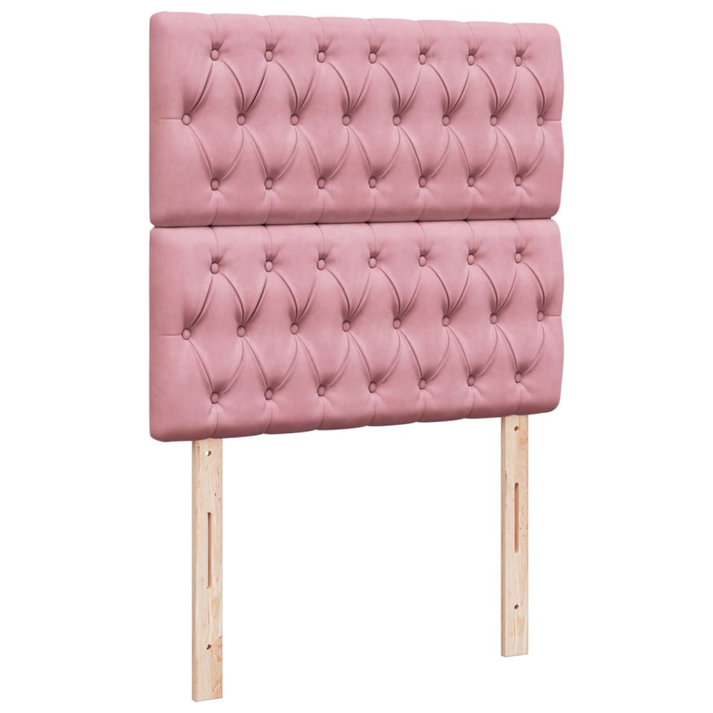 Giroletto a Molle con Materasso Rosa 80x200 cm in Velluto | homemem39