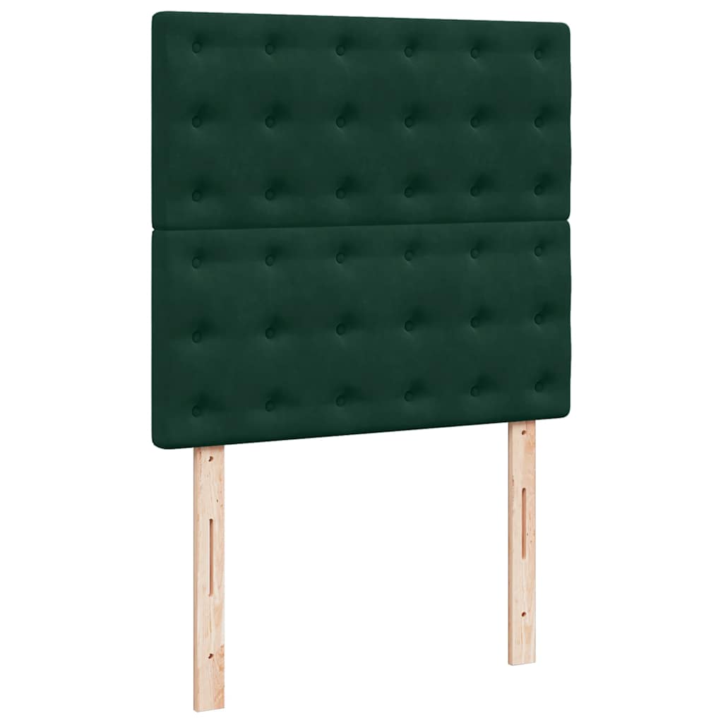 Giroletto a Molle con Materasso Verde Scuro 90x190 cm Velluto | homemem39