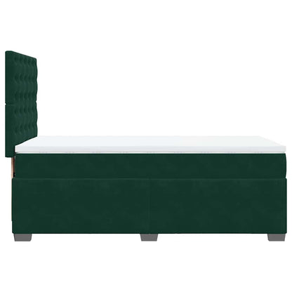 Giroletto a Molle con Materasso Verde Scuro 90x190 cm Velluto | homemem39