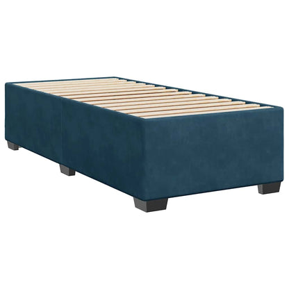 Giroletto a Molle con Materasso Blu 100x200 cm in Velluto | homemem39