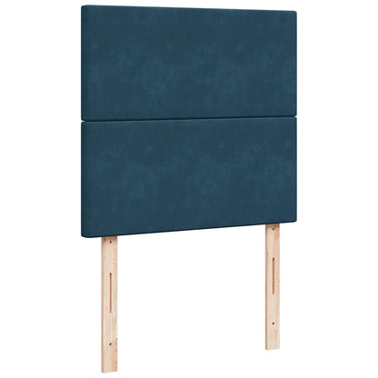 Giroletto a Molle con Materasso Blu 100x200 cm in Velluto | homemem39