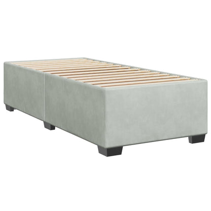 Giroletto a Molle con Materasso Grigio Chiaro 100x200cm Velluto | homemem39