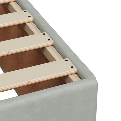 Giroletto a Molle con Materasso Grigio Chiaro 100x200cm Velluto | homemem39