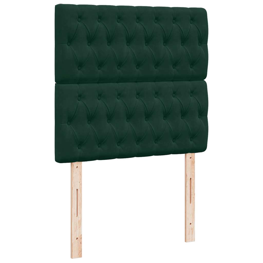 Giroletto a Molle con Materasso Verde Scuro 100x200 cm Velluto | homemem39