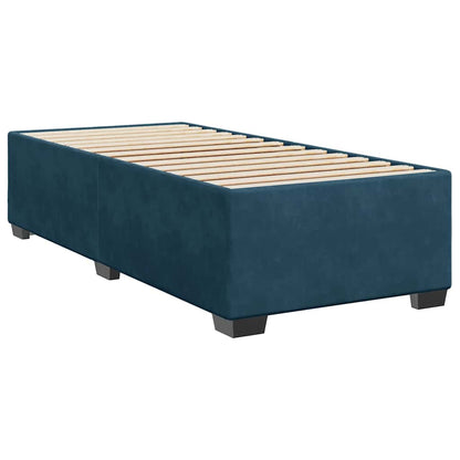 Giroletto a Molle con Materasso Blu 100x200 cm in Velluto | homemem39