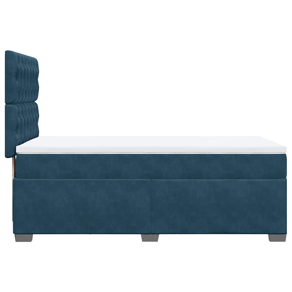 Giroletto a Molle con Materasso Blu 100x200 cm in Velluto | homemem39