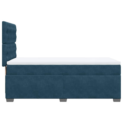 Giroletto a Molle con Materasso Blu 100x200 cm in Velluto | homemem39