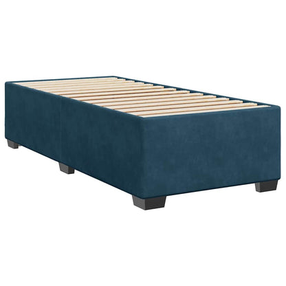 Giroletto a Molle con Materasso Blu 100x200 cm in Velluto | homemem39
