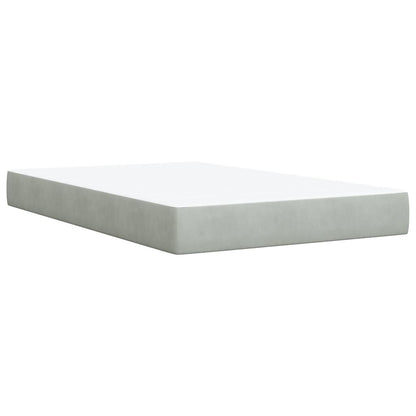 Giroletto a Molle con Materasso Grigio Chiaro 120x190cm Velluto | homemem39