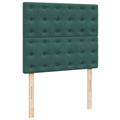 Giroletto a Molle con Materasso Verde Scuro 120x190 cm Velluto - homemem39