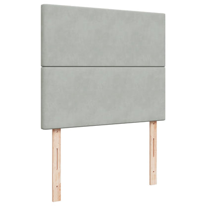 Giroletto a Molle con Materasso Grigio Chiaro 120x200cm Velluto - homemem39