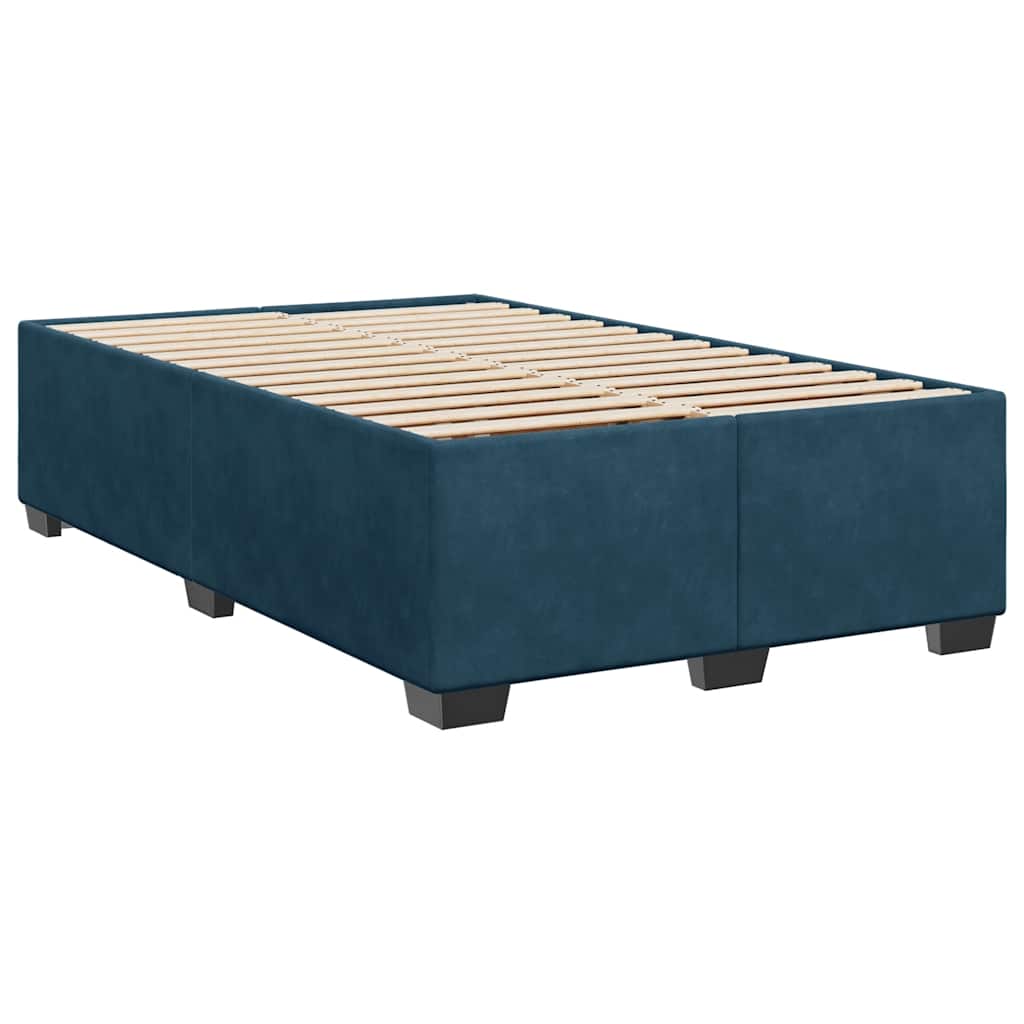 Giroletto a Molle con Materasso Blu 120x200 cm in Velluto | homemem39