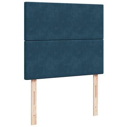 Giroletto a Molle con Materasso Blu 120x200 cm in Velluto | homemem39