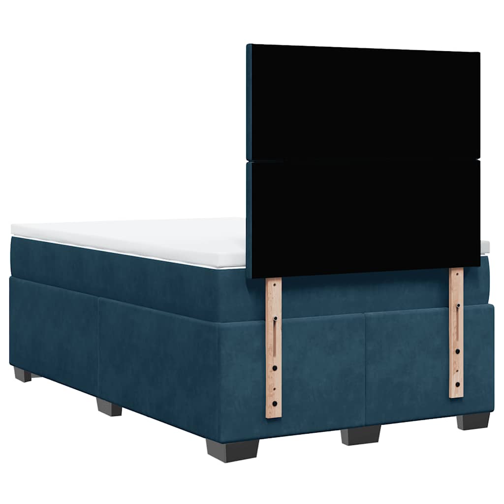 Giroletto a Molle con Materasso Blu 120x200 cm in Velluto | homemem39