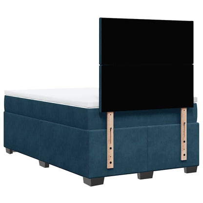 Giroletto a Molle con Materasso Blu 120x200 cm in Velluto | homemem39