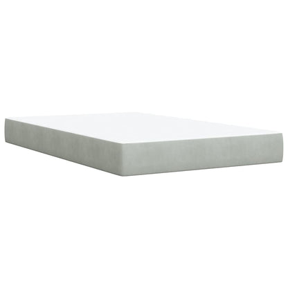 Giroletto a Molle con Materasso Grigio Chiaro 120x200cm Velluto | homemem39
