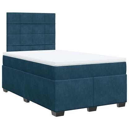 Giroletto a Molle con Materasso Blu 120x200 cm in Velluto | homemem39