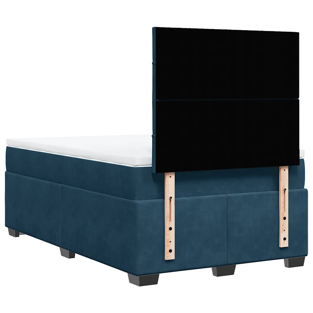 Giroletto a Molle con Materasso Blu 120x200 cm in Velluto | homemem39