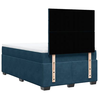 Giroletto a Molle con Materasso Blu 120x200 cm in Velluto | homemem39