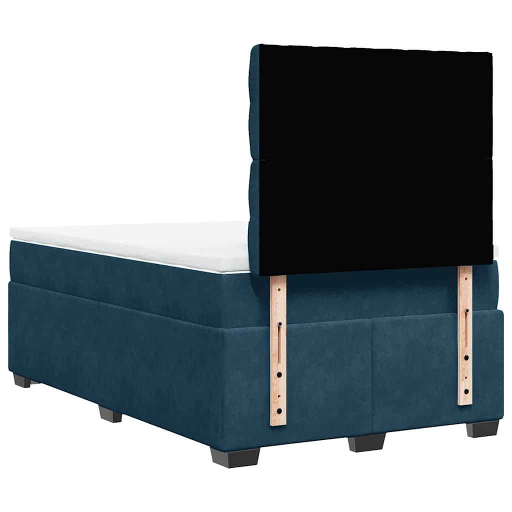 Giroletto a Molle con Materasso Blu 120x200 cm in Velluto | homemem39