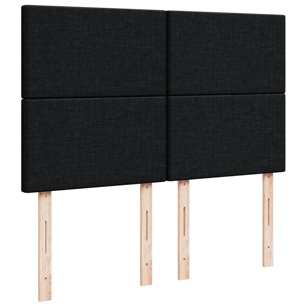 Giroletto a Molle con Materasso Nero 140x190 cm in Velluto | homemem39