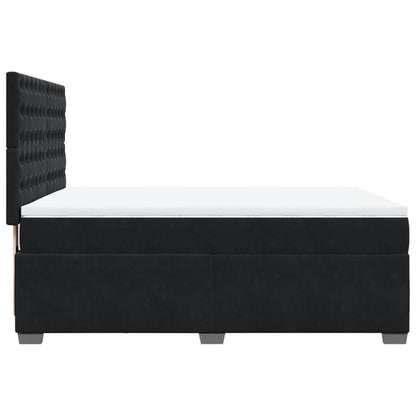 Giroletto a Molle con Materasso Nero 140x190 cm in Velluto | homemem39