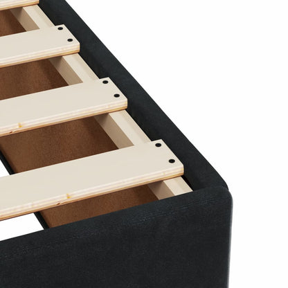 Giroletto a Molle con Materasso Nero 140x190 cm in Velluto | homemem39