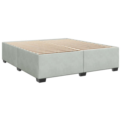 Giroletto a Molle con Materasso Grigio Chiaro 200x200cm Velluto | homemem39