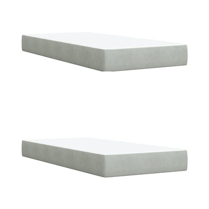 Giroletto a Molle con Materasso Grigio Chiaro 200x200cm Velluto | homemem39