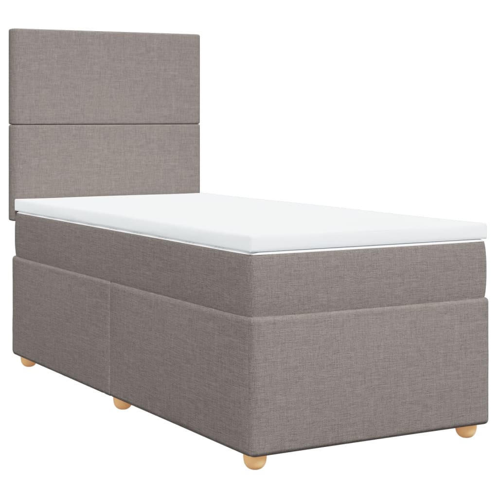 Giroletto a Molle con Materasso Tortora 80x200 cm inTessuto | homemem39