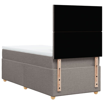 Giroletto a Molle con Materasso Tortora 80x200 cm inTessuto | homemem39