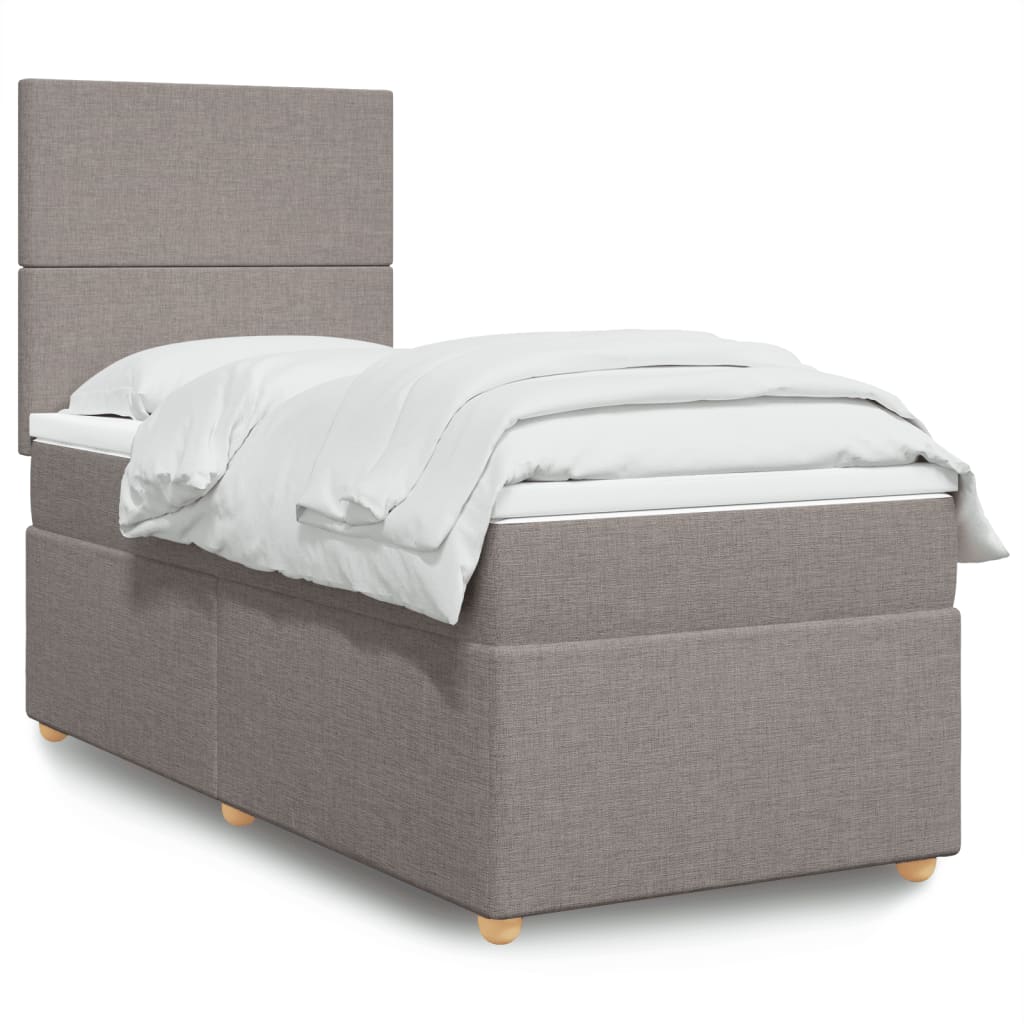 Giroletto a Molle con Materasso Tortora 80x200 cm inTessuto | homemem39