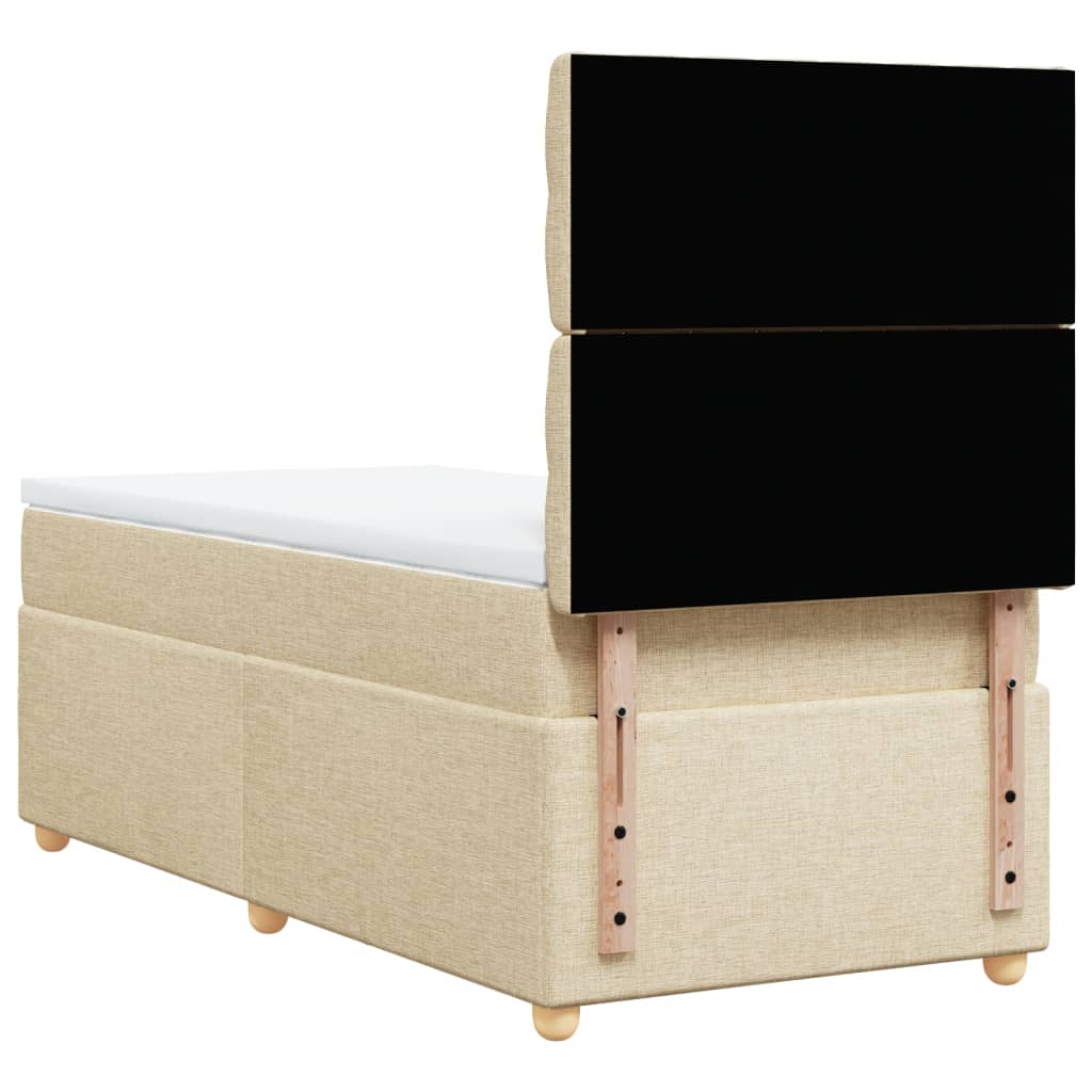 Giroletto a Molle con Materasso Crema 80x200 cm inTessuto | homemem39