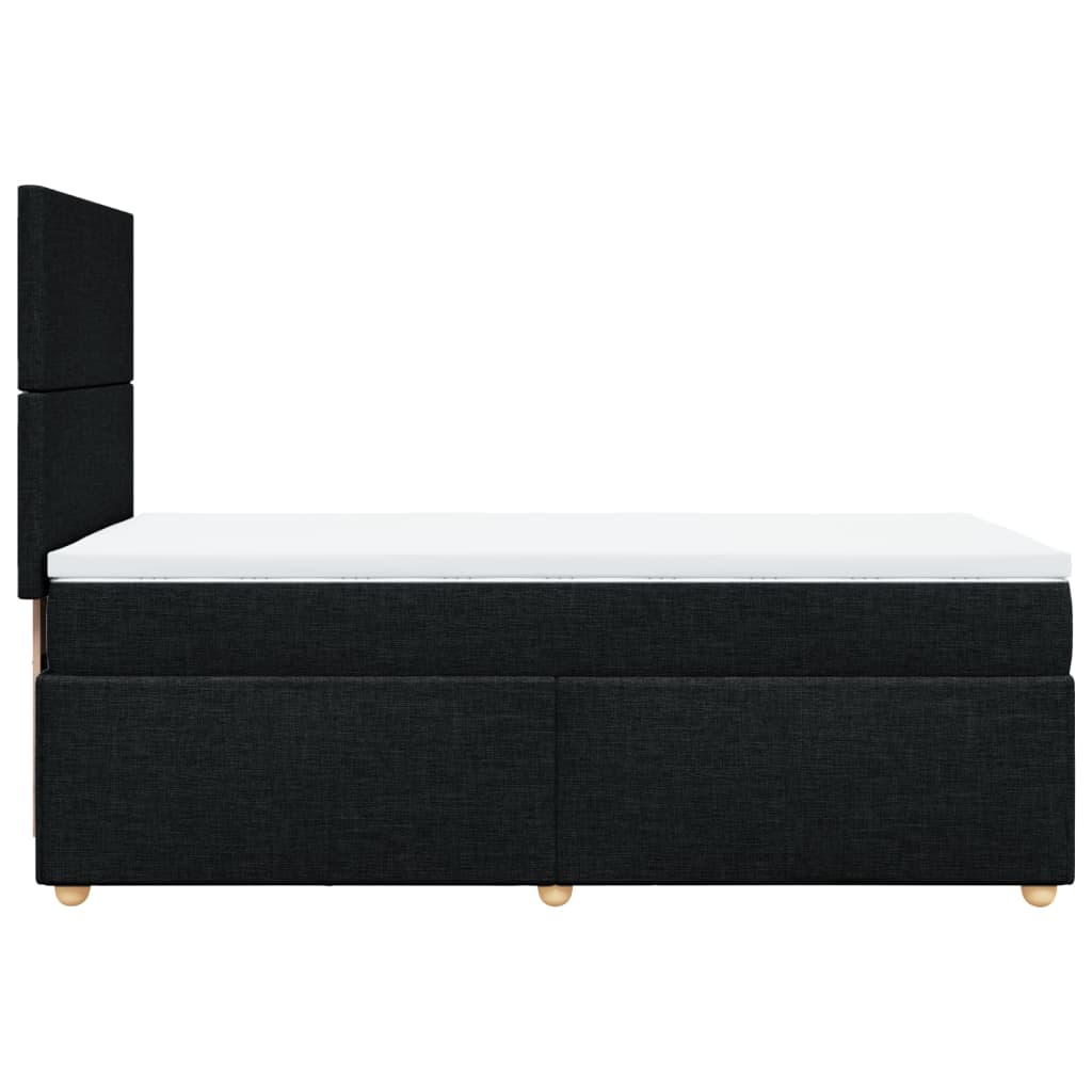 Giroletto a Molle con Materasso Nero 90x190 cm in Tessuto | homemem39