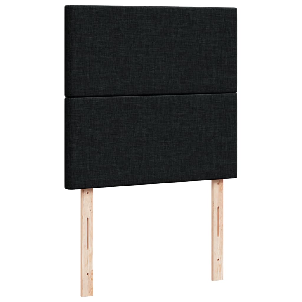 Giroletto a Molle con Materasso Nero 90x190 cm in Tessuto | homemem39