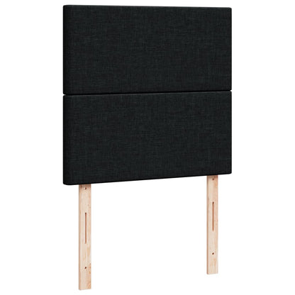 Giroletto a Molle con Materasso Nero 90x190 cm in Tessuto | homemem39