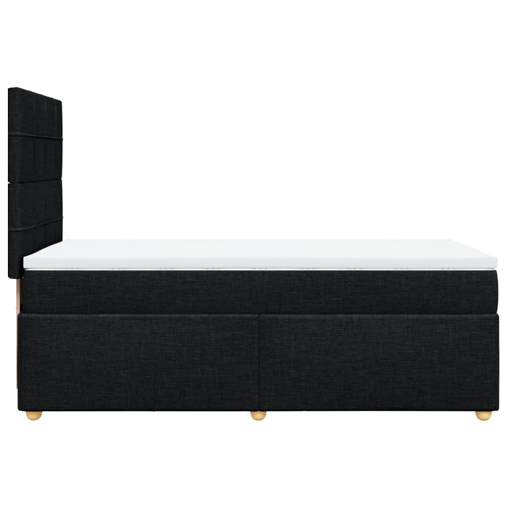 Giroletto a Molle con Materasso Nero 90x190 cm in Tessuto | homemem39