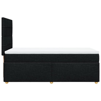 Giroletto a Molle con Materasso Nero 90x190 cm in Tessuto | homemem39
