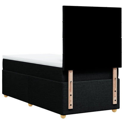 Giroletto a Molle con Materasso Nero 90x190 cm in Tessuto | homemem39