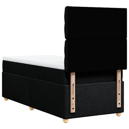 Giroletto a Molle con Materasso Nero 90x190 cm in Tessuto | homemem39