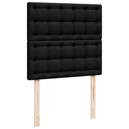 Giroletto a Molle con Materasso Nero 90x190 cm in Tessuto | homemem39