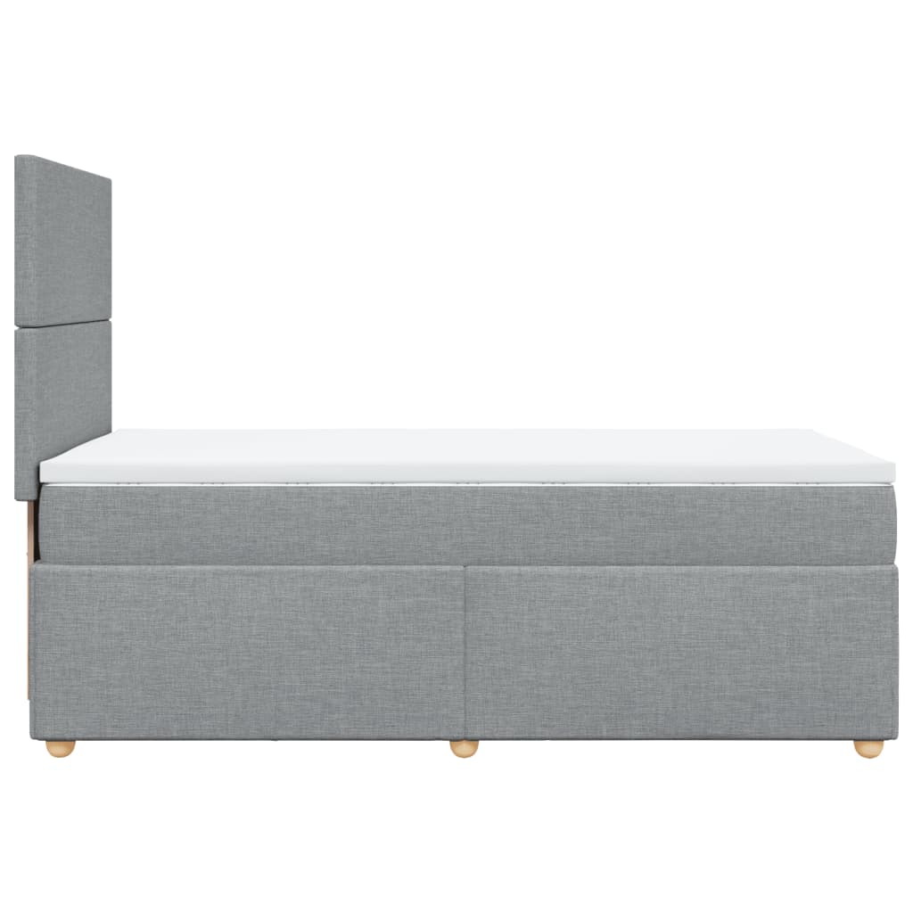 Giroletto a Molle con Materasso Grigio Chiaro 90x200 cm Tessuto | homemem39