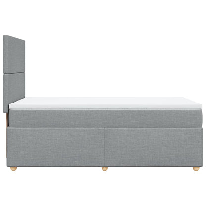 Giroletto a Molle con Materasso Grigio Chiaro 90x200 cm Tessuto | homemem39