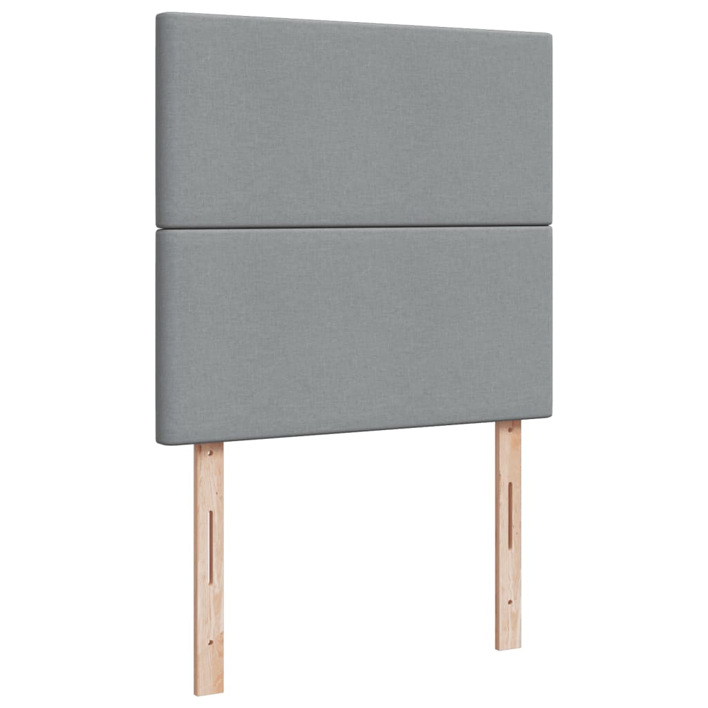 Giroletto a Molle con Materasso Grigio Chiaro100x200 cm Tessuto - homemem39