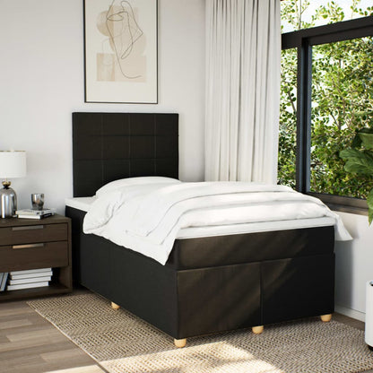 Giroletto a Molle con Materasso Nero 120x190 cm in Tessuto | homemem39
