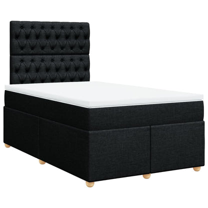 Giroletto a Molle con Materasso Nero 120x190 cm in Tessuto | homemem39