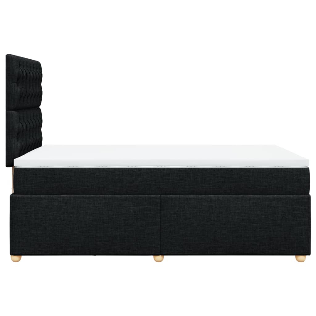 Giroletto a Molle con Materasso Nero 120x190 cm in Tessuto | homemem39